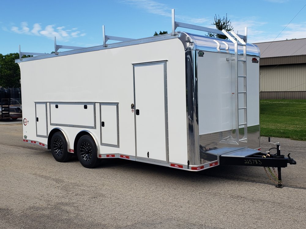 2026 United Trailers UXT-8.520TA70 enclosed tool crib contractor construction trailer w/ wing ladder