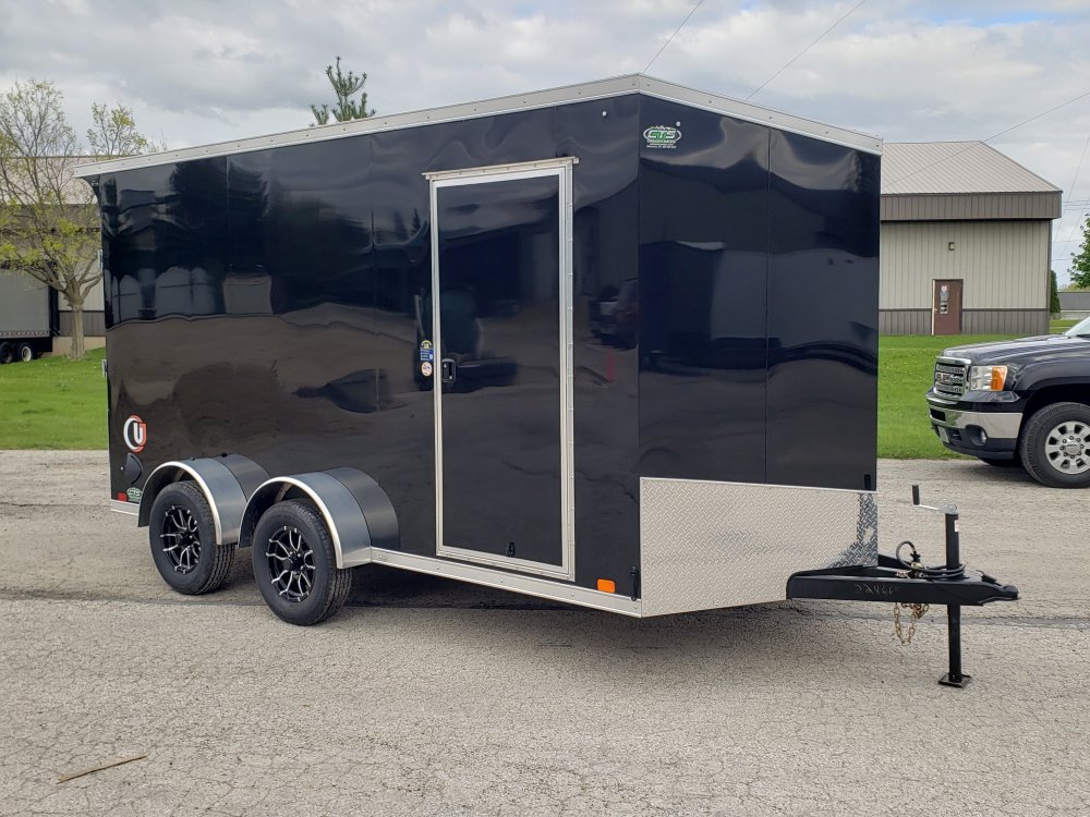 2026 United Trailers UJ 7' x 14' + 2' v nose enclosed cargo trailer