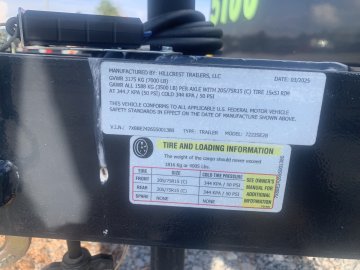 2025 Hillcrest 7' x 22+2 7K Equipment Trailer - 4,005 LB Payload