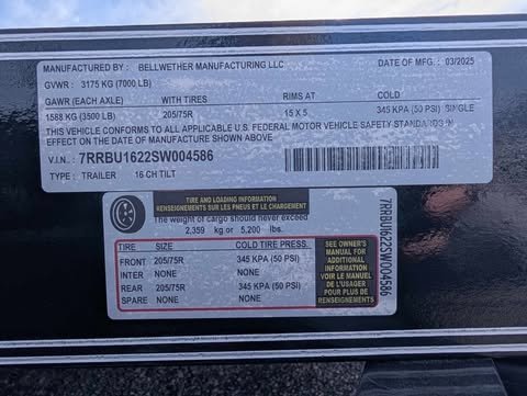 83"x16' Bellwether MFG