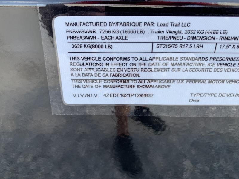 96"x16' Load Trail Dump