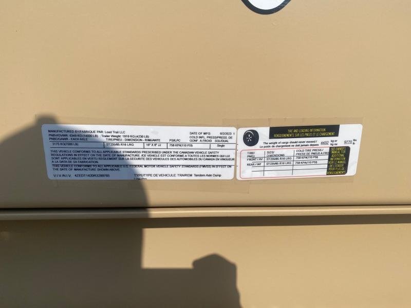 83"x14' Load Trail Dump