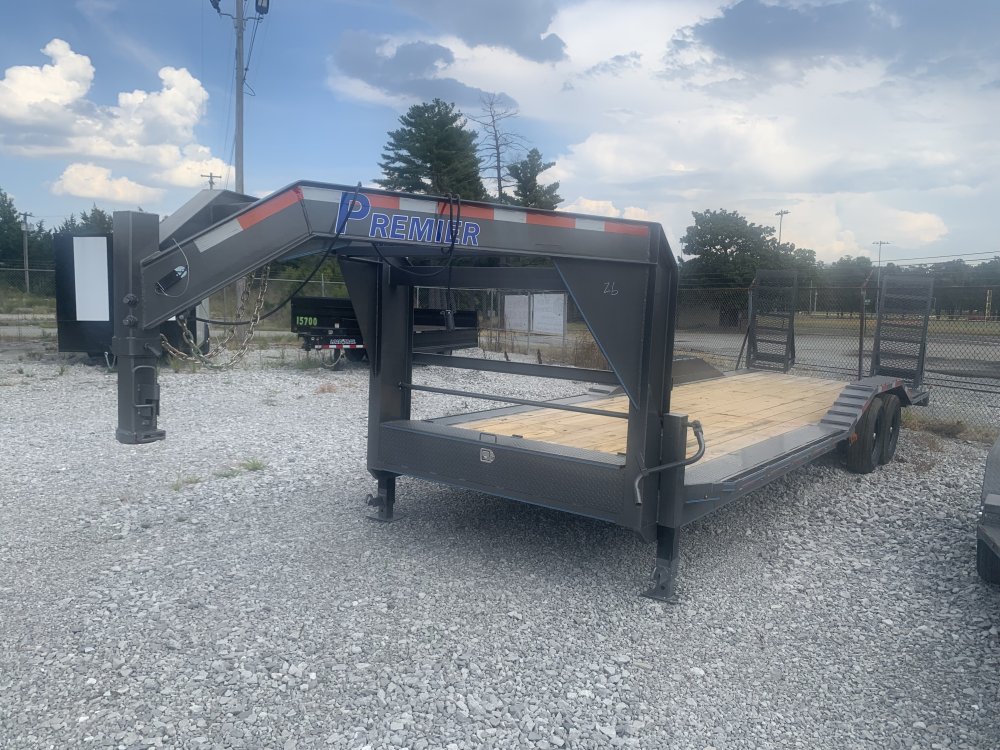 2026 Premier 26' 14K Gooseneck Equipment Trailer - 14 Ply Tires - Drive-Over Fenders