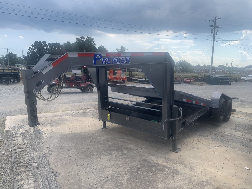 2026 TTS Premier 18' 16K Heavy-Duty Gooseneck Tilt Equipment Trailer
