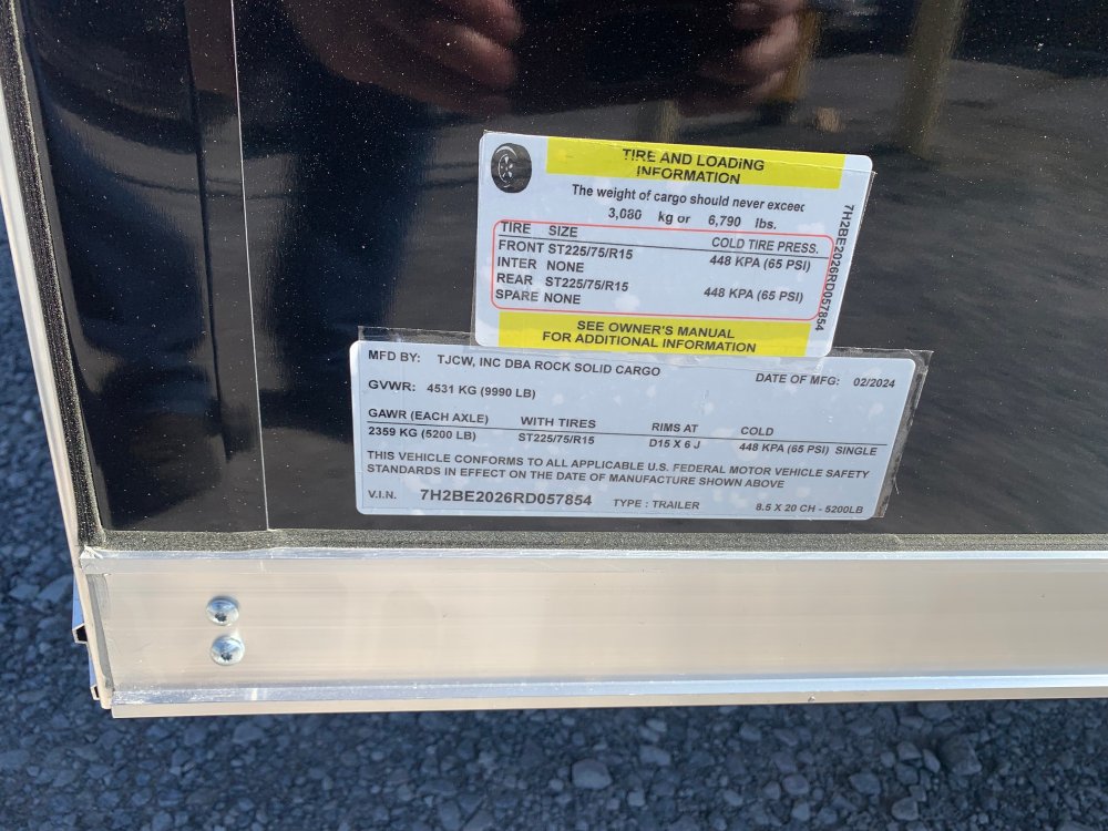 8' 5"x20' Rock Solid Cargo