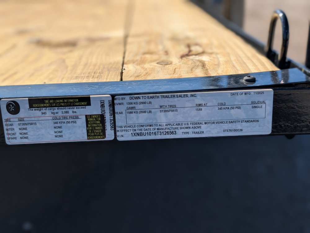 2026 Down 2 Earth 76"X10' Angle Series 3.5K