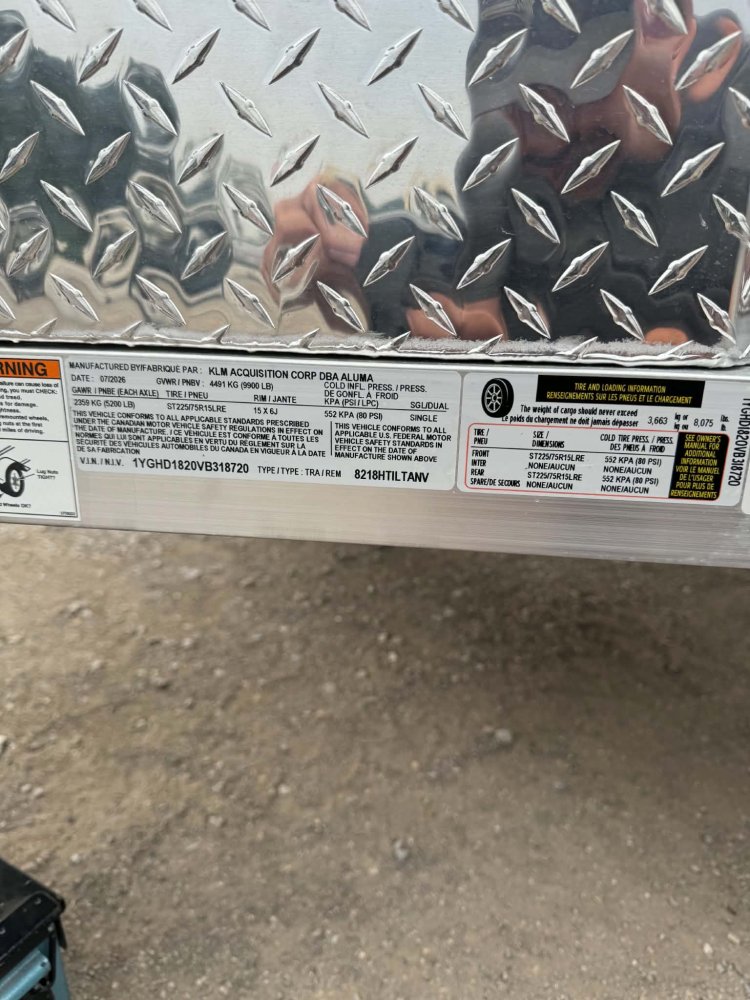 2026 Aluma 8218H-TILT-ANV 9.9K Aluminum Tilt Trailer - 8,075 LB Payload