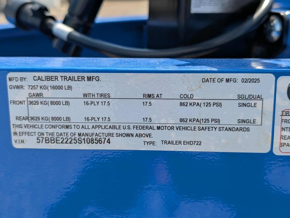 7'x22' Caliber Equipment