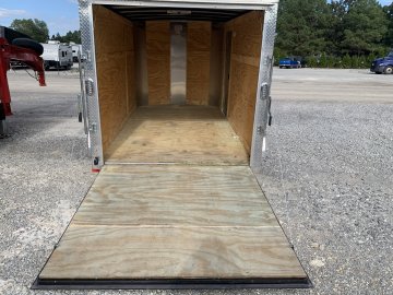 2025 Arising 7' x 12' 7K Tandem Axle Enclosed Cargo Trailer - Charcoal Gray - Ramp Door