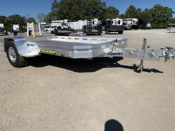 2027 Aluma 77" x 12' Aluminum Tilt Utility Trailer - 2,990 LB GVWR - 2,340 LB Payload