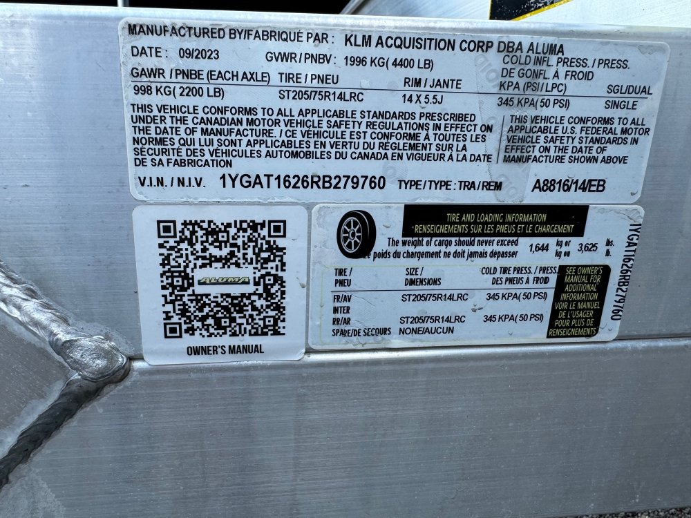 7' 4"x16' 6" Aluma Utility