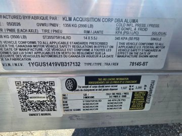 2027 Aluma 7814S-BT 78" x 14' Aluminum Utility Trailer - Bi-Fold Gate - 2,265 LB Payload