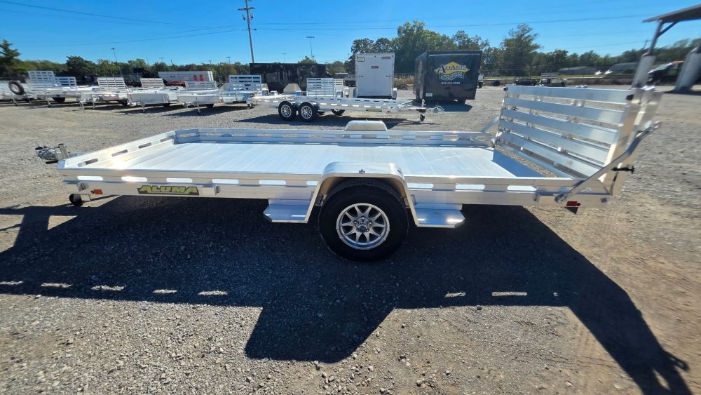 2027 Aluma 7814S-BT 78" x 14' Aluminum Utility Trailer - Bi-Fold Gate - 2,265 LB Payload