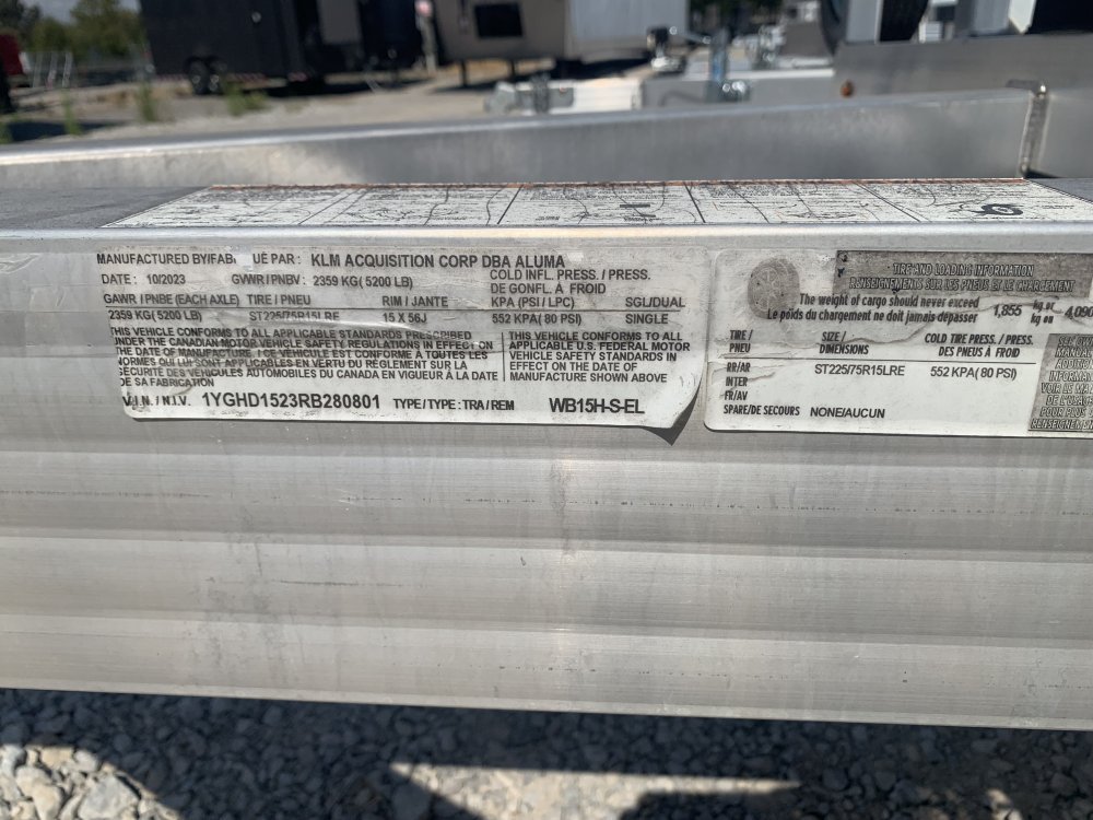 Aluma 102" x 15' Executive Series Aluminum Trailer