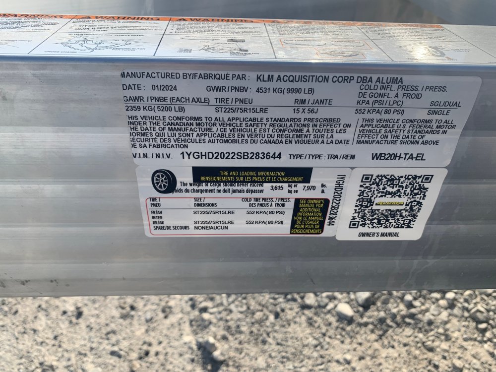 8'x20' Aluma Aluminum