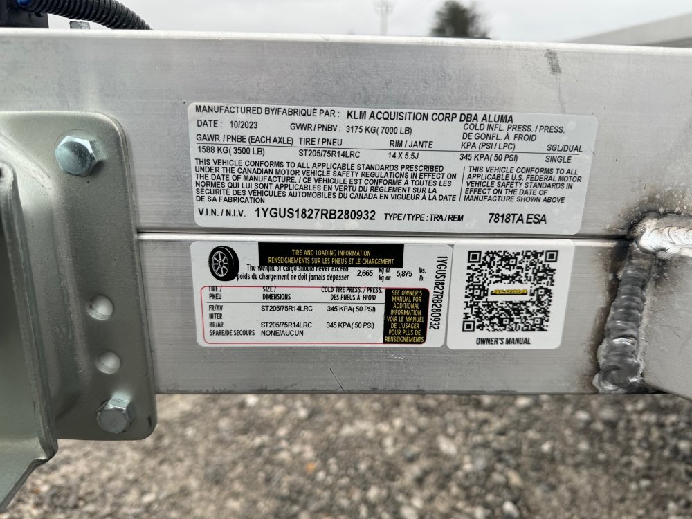 6' 6"x18' Aluma Aluminum