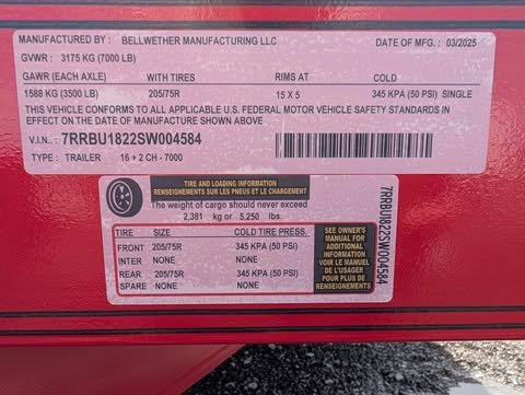 77"x18' Bellwether MFG