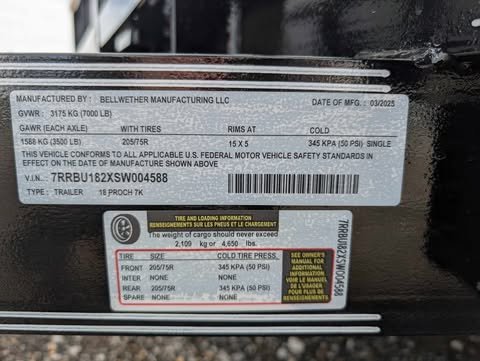 83"x18' Bellwether MFG