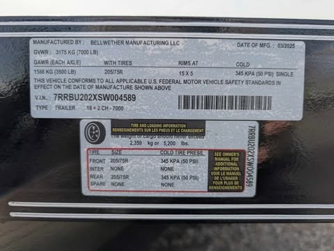 83"x20' Bellwether MFG