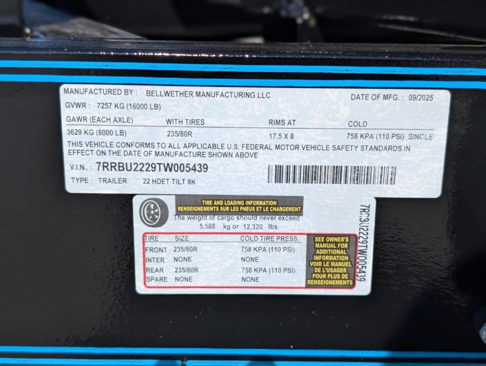 2026 Bellwether 83"X22' HDET 8K TILT