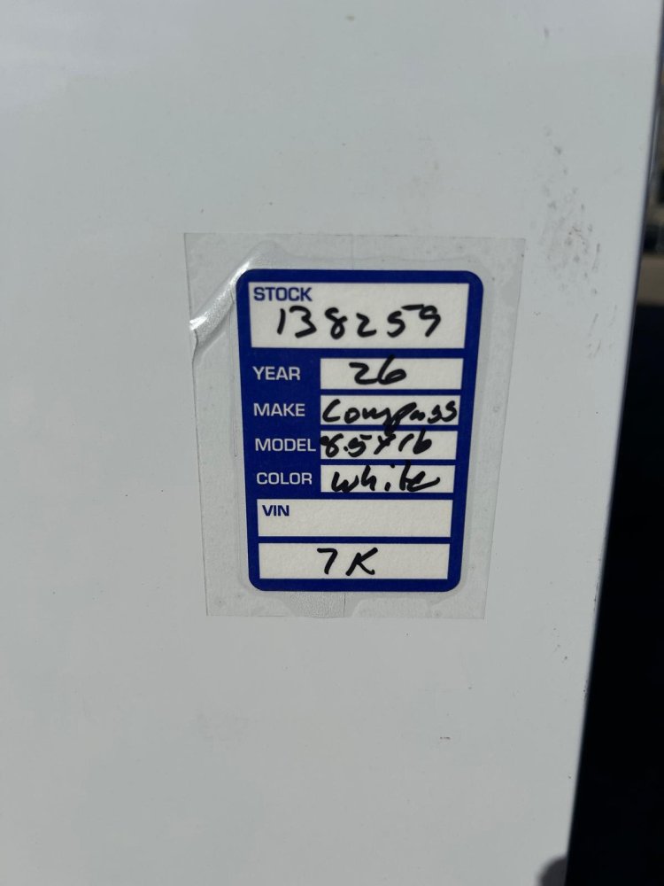 8.5x16 Indigo DLX Flat Top V-Nose Enclosed Cargo Trailer - White | D1 Trailers Carson City, NV