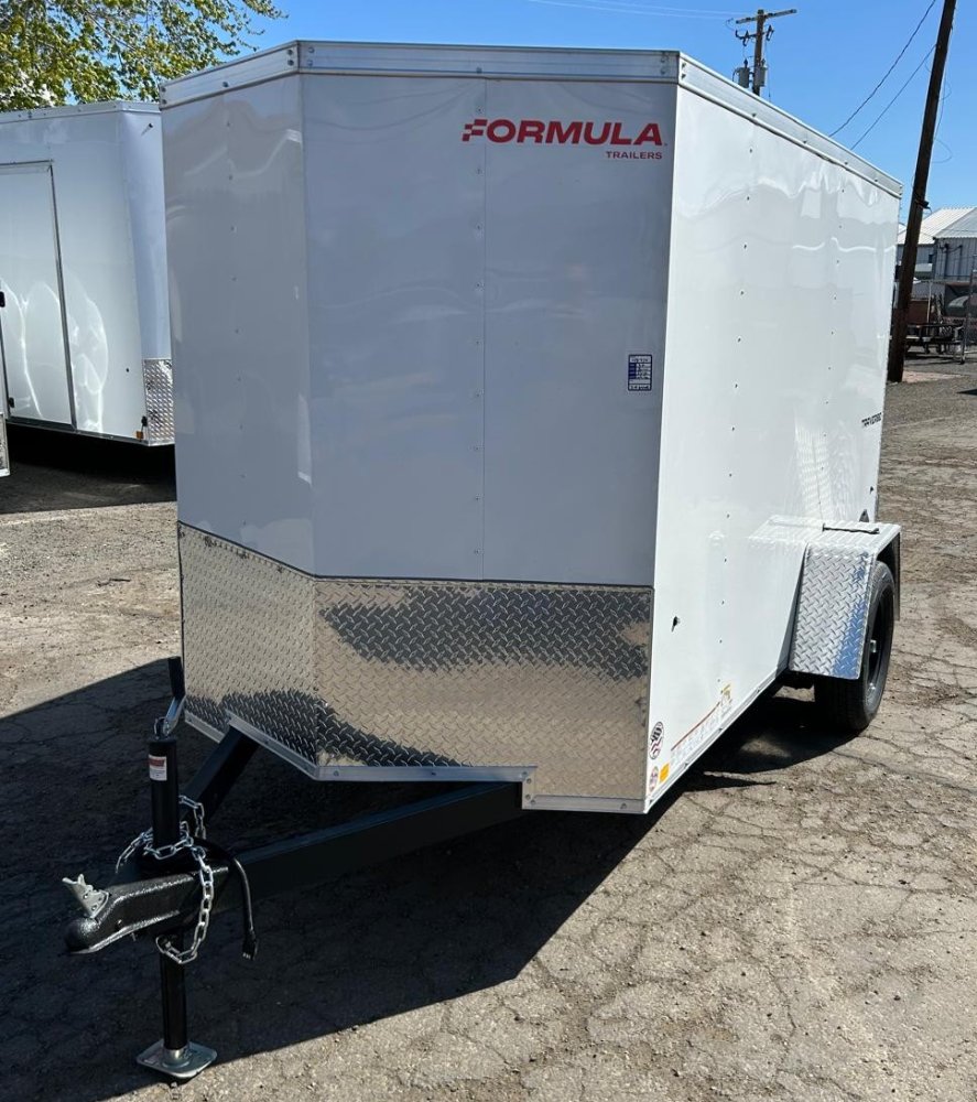 5x10 Traverse Flat Top V-Nose Enclosed Trailer - 3K GVWR - White | Carson City, NV