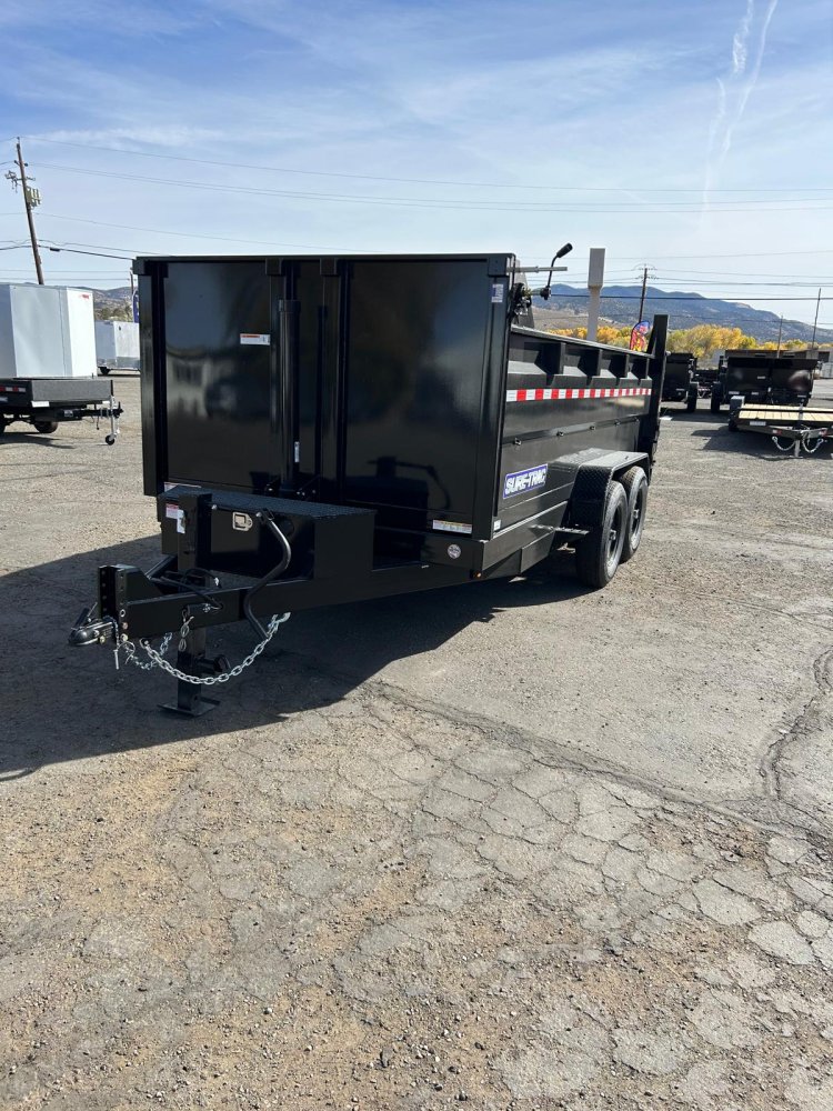 7x14 Sure-Trac HD Low Profile Telescopic Dump Trailer - 14K GVWR - Black | Carson City, NV