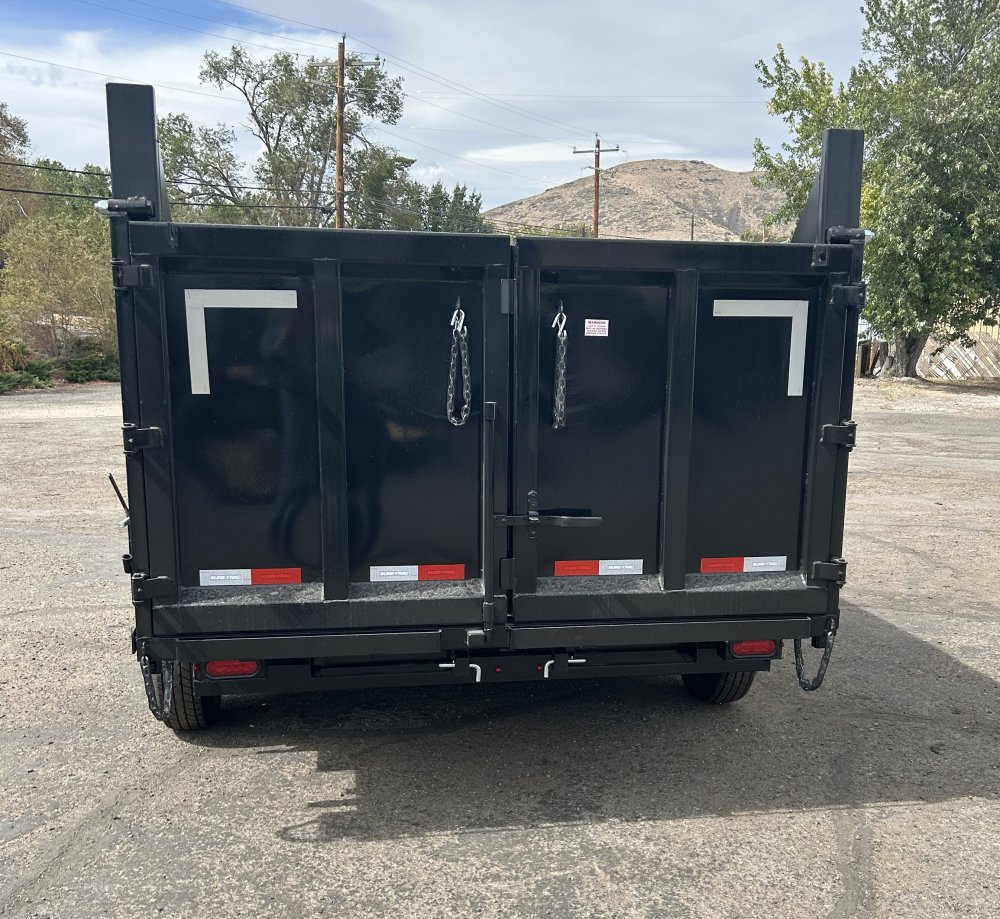 7x14 Sure-Trac HD Low Profile Telescopic Dump Trailer - 14K GVWR - Black | Carson City, NV