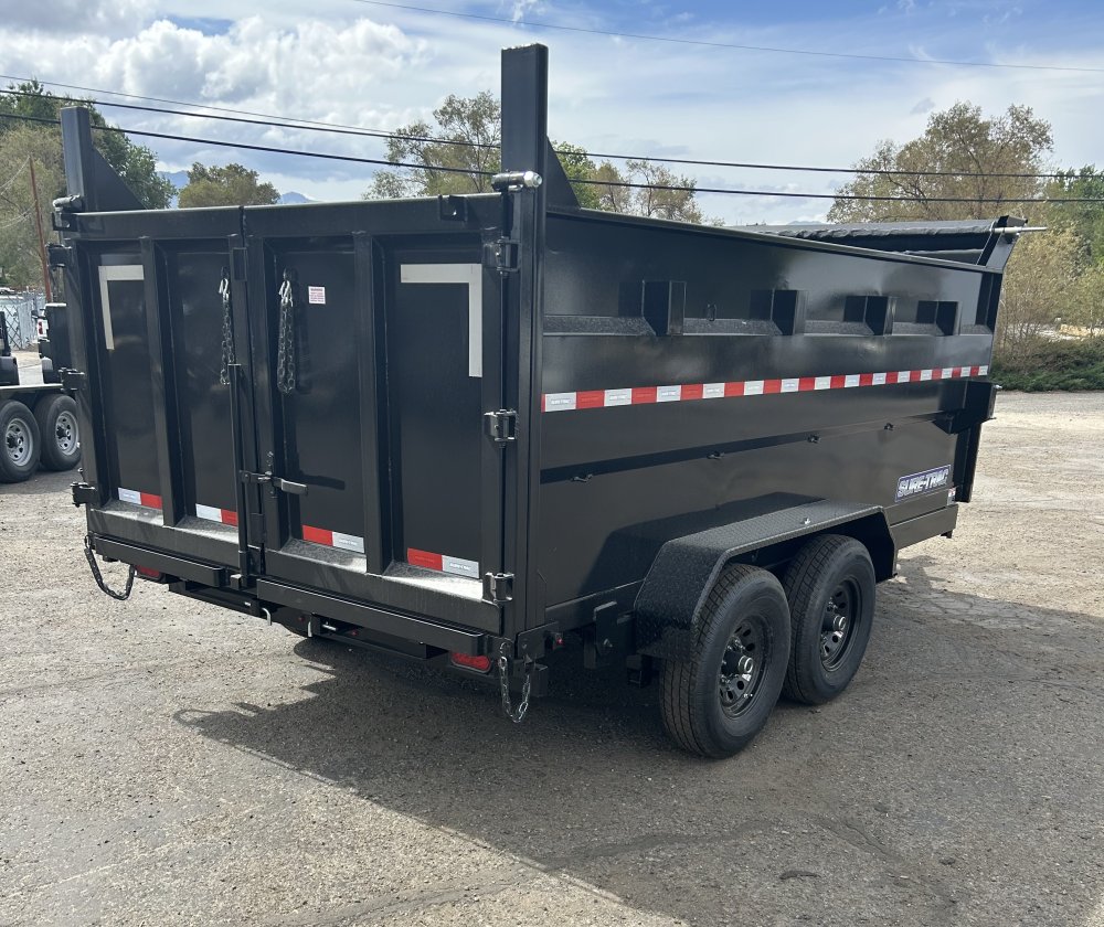 7x14 Sure-Trac HD Low Profile Telescopic Dump Trailer - 14K GVWR - Black | Carson City, NV