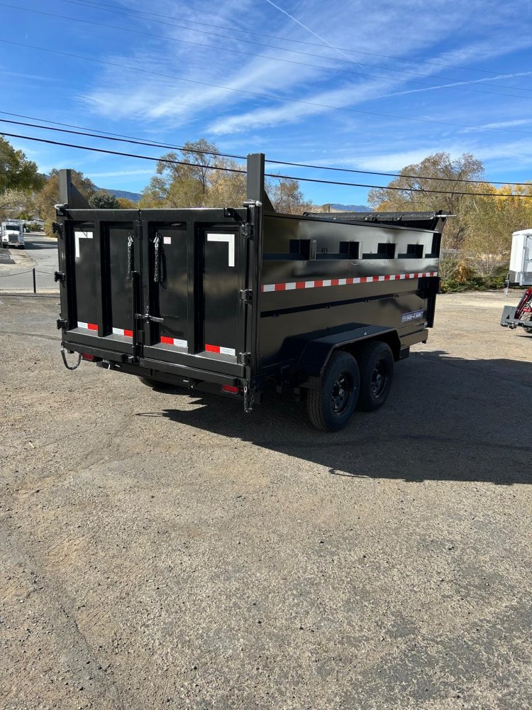 7x14 Sure-Trac HD Low Profile Telescopic Dump Trailer - 14K GVWR - Black | Carson City, NV