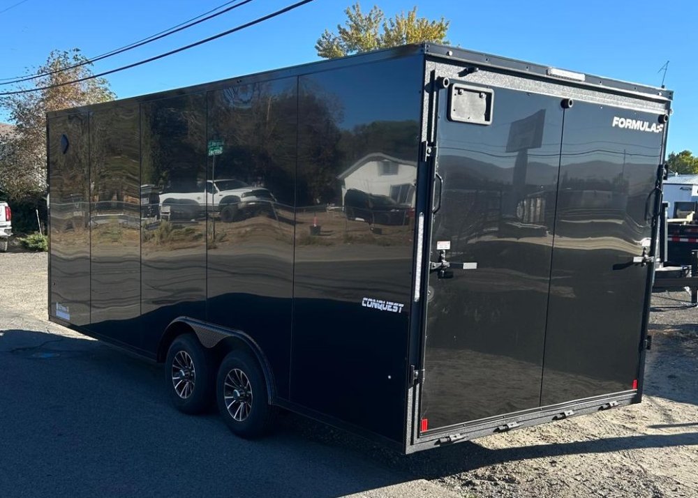 8.5&times;20 Formula Conquest Enclosed Car Hauler - Black with Blackout Trim | 9,990 lb GVWR