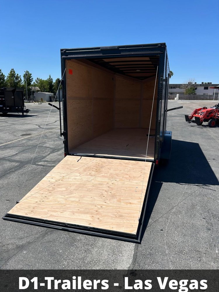 7x14 Cargo King Enclosed Trailer - Diamond Ice & Indigo Blue | Premium Two-Tone Finish