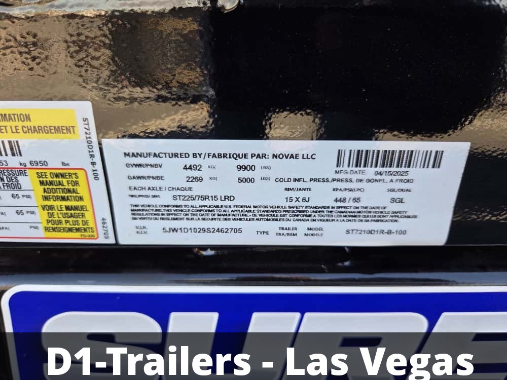 6x10 SD Low Profile Dump Trailer - 10K GVWR | Single Ram