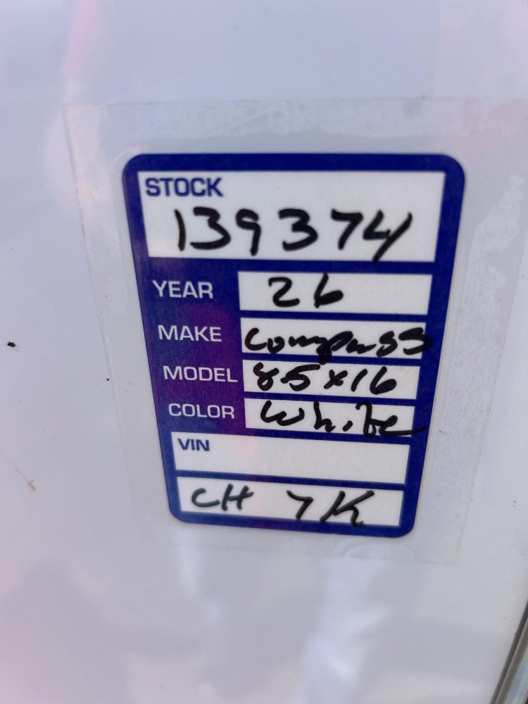 8.5x16 Indigo DLX Flat Top V-Nose Car Hauler Trailer - White | D1 Trailers Carson City, NV