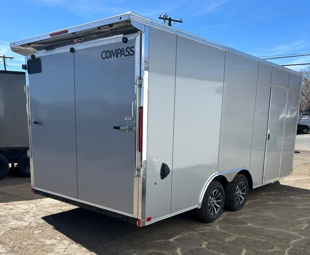 8.5x18 Indigo DLX Flat Top V-Nose Enclosed Car Hauler for Sale | Carson City, NV
