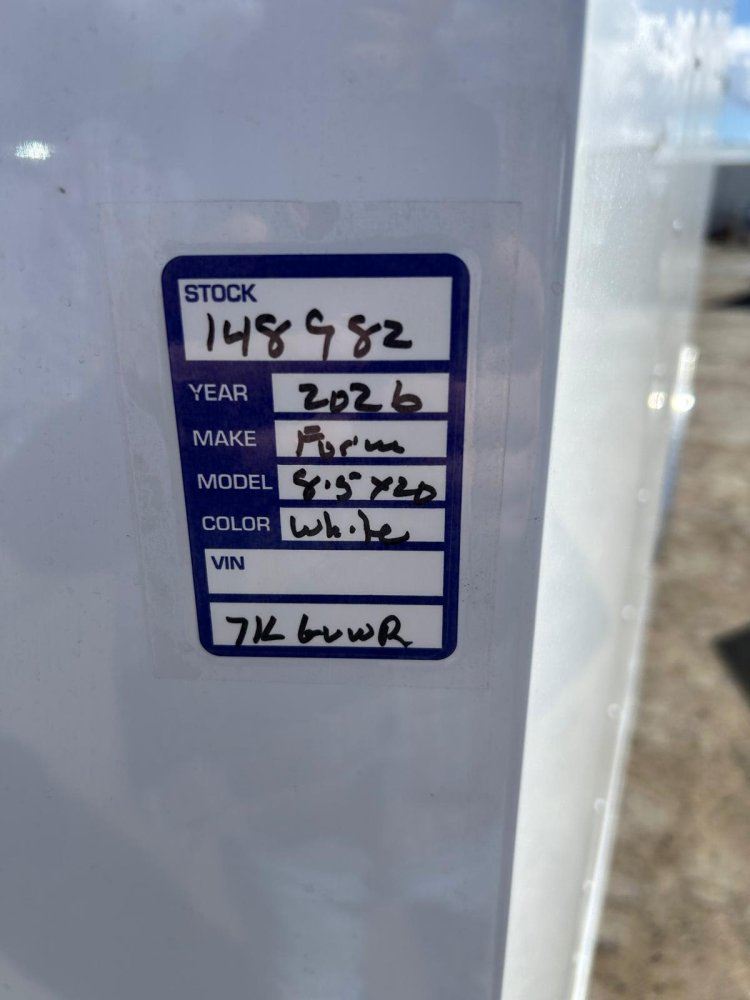 8.5x20 Traverse Flat Top V-Nose Enclosed Trailer - 7K GVWR - White | Carson City, NV