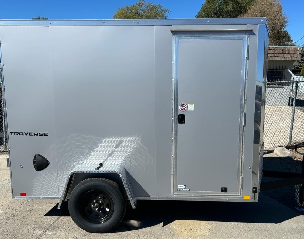 6&times;10 Formula Traverse V-Nose Enclosed Trailer - Silver Composite