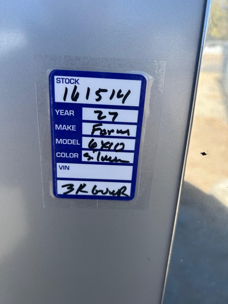 6&times;10 Formula Traverse V-Nose Enclosed Trailer - Silver Composite