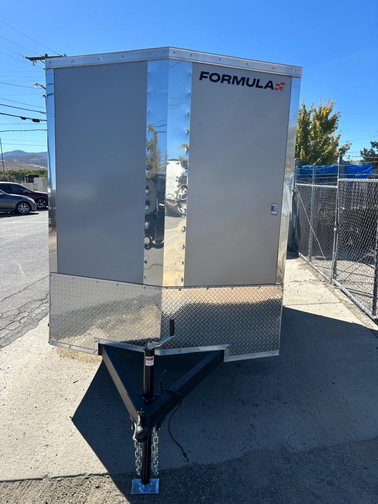 6&times;10 Formula Traverse V-Nose Enclosed Trailer - Silver Composite