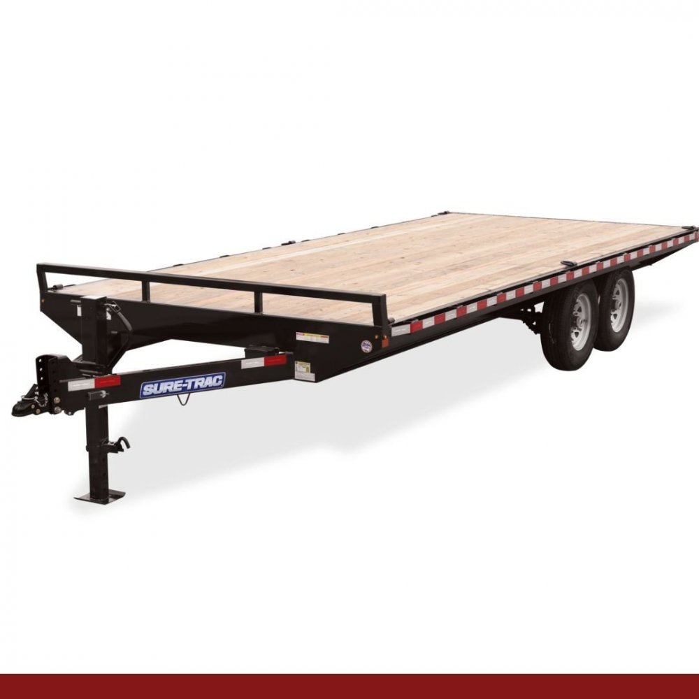 8.5x20 Sure-Trac SD Flat Deck Deckover Trailer