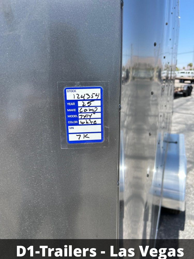 7x14 Indigo DLX Flat Top V-Nose Enclosed Trailer (7K GVWR) - For Sale in Nevada