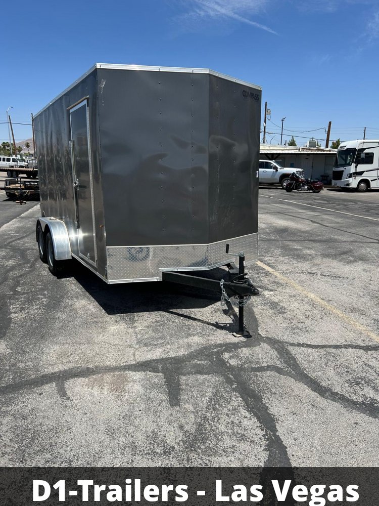 7x14 Indigo DLX Flat Top V-Nose Enclosed Trailer (7K GVWR) - For Sale in Nevada