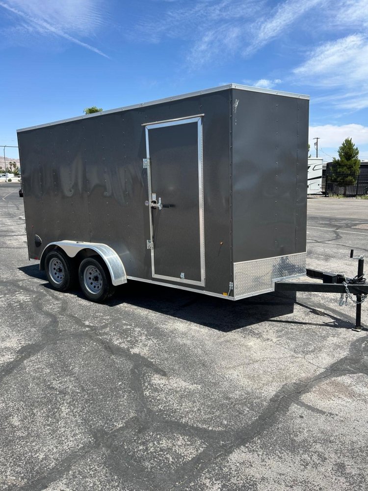 7x14 Indigo DLX Flat Top V-Nose Enclosed Trailer (7K GVWR) - For Sale in Nevada