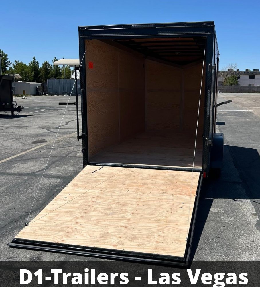 7x14 Cargo King Enclosed Trailer - Schneider Orange with Blackout Package