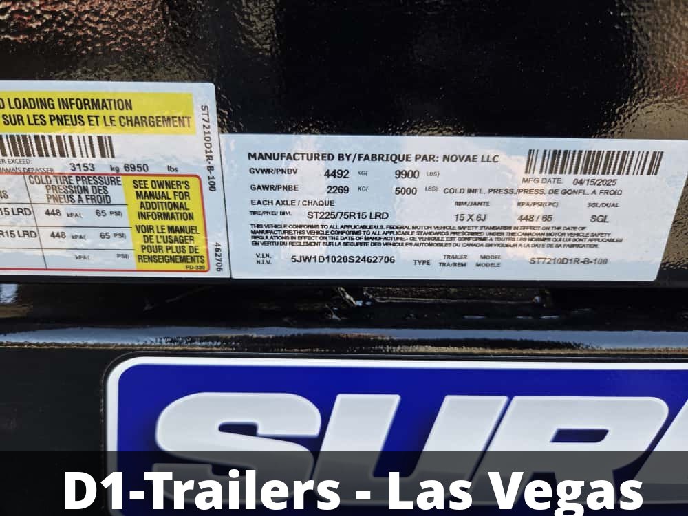 6x10 SD Low Profile Dump Trailer - 10K GVWR | Single Ram