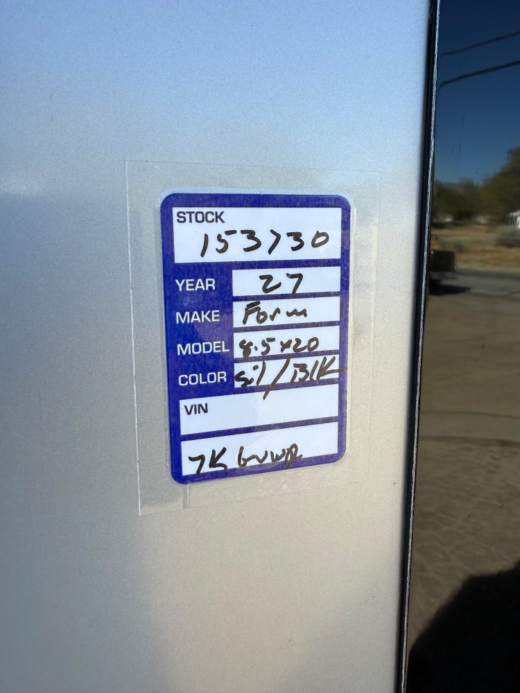 8' 6"x20' Formula Enclosed Car Hauler