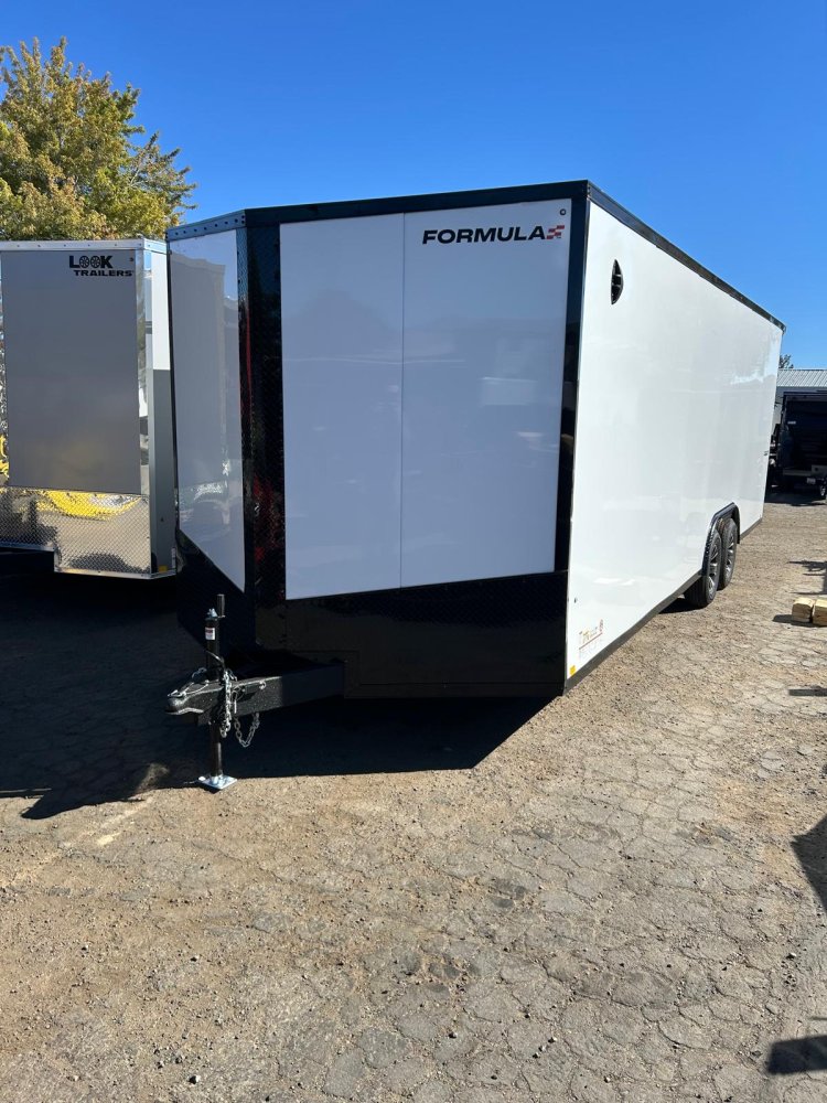 8.5&times;24 Formula Conquest Enclosed Car Hauler - White Composite | 10K GVWR
