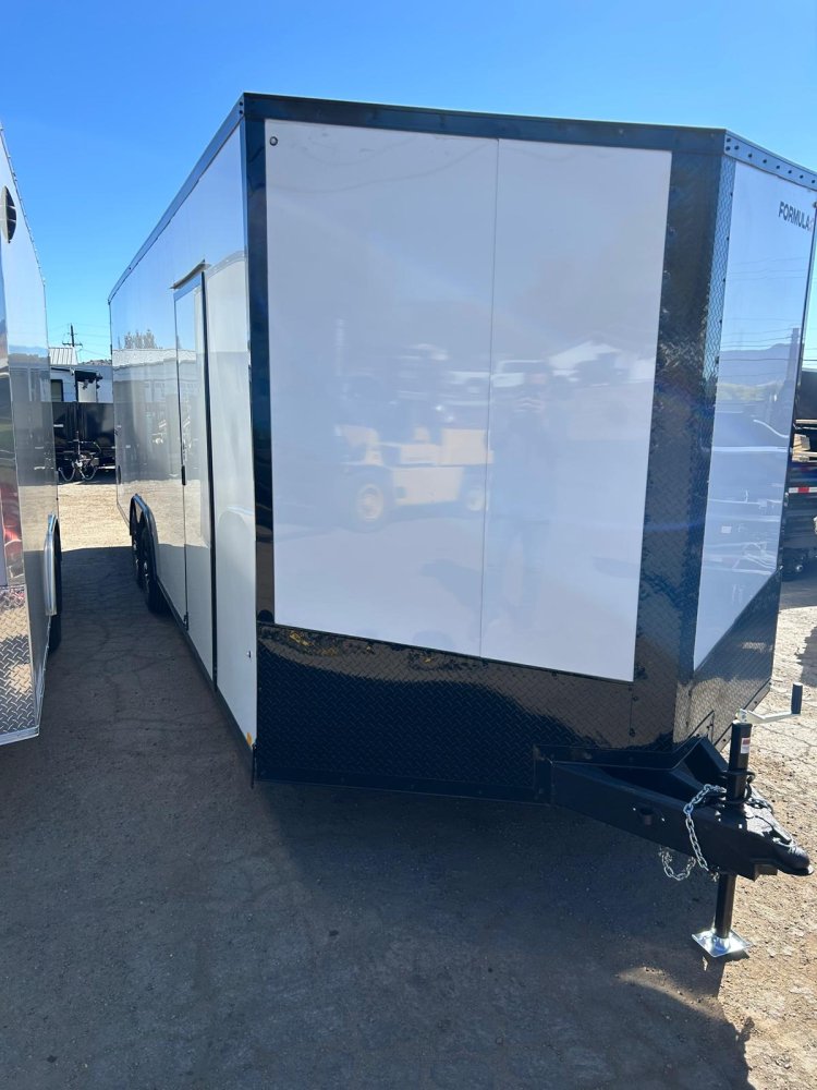 8.5&times;24 Formula Conquest Enclosed Car Hauler - White Composite | 10K GVWR