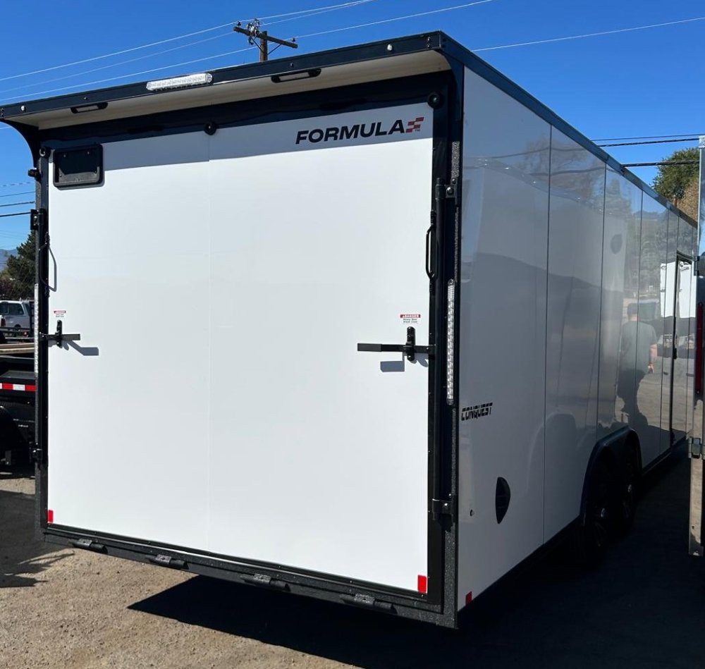 8.5&times;24 Formula Conquest Enclosed Car Hauler - White Composite | 10K GVWR