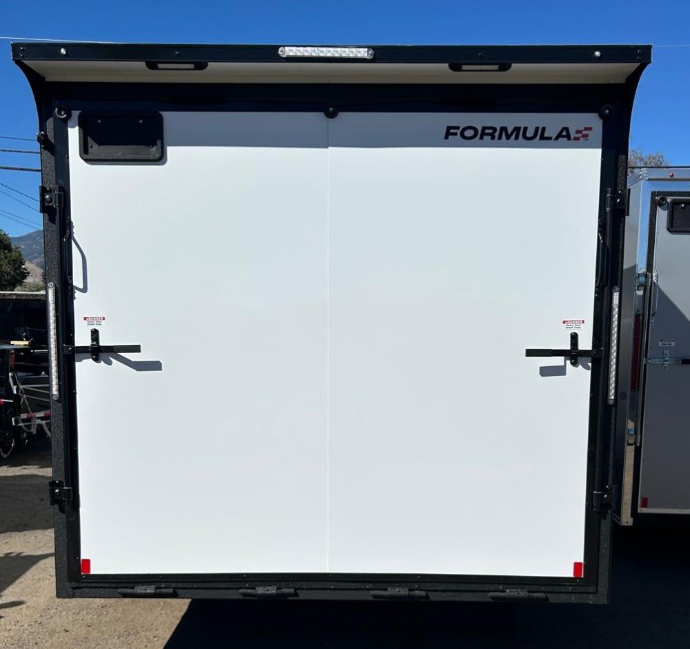 8.5&times;24 Formula Conquest Enclosed Car Hauler - White Composite | 10K GVWR
